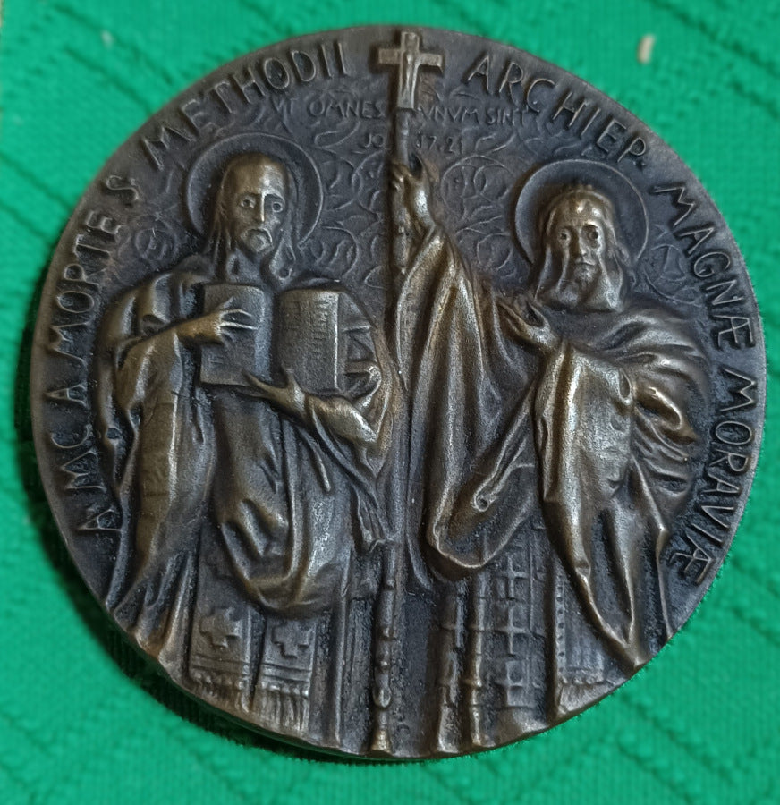 Medaila - Cyril a Metód ( bronz ). L. Šindelár