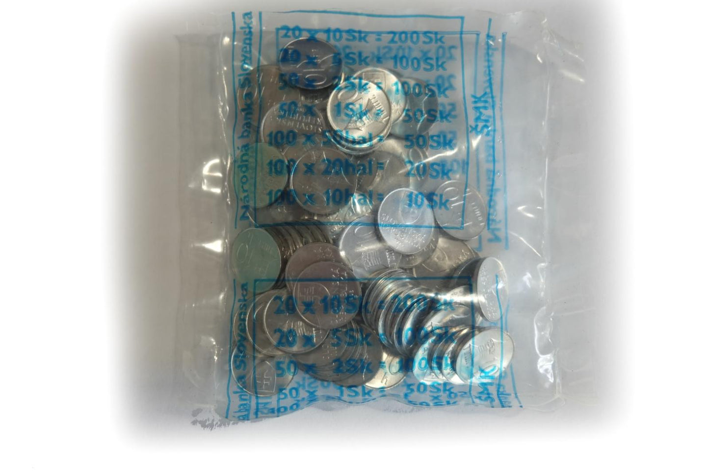 10 Halierov Set mincí 1998 v originál bankovom sáčku UNC