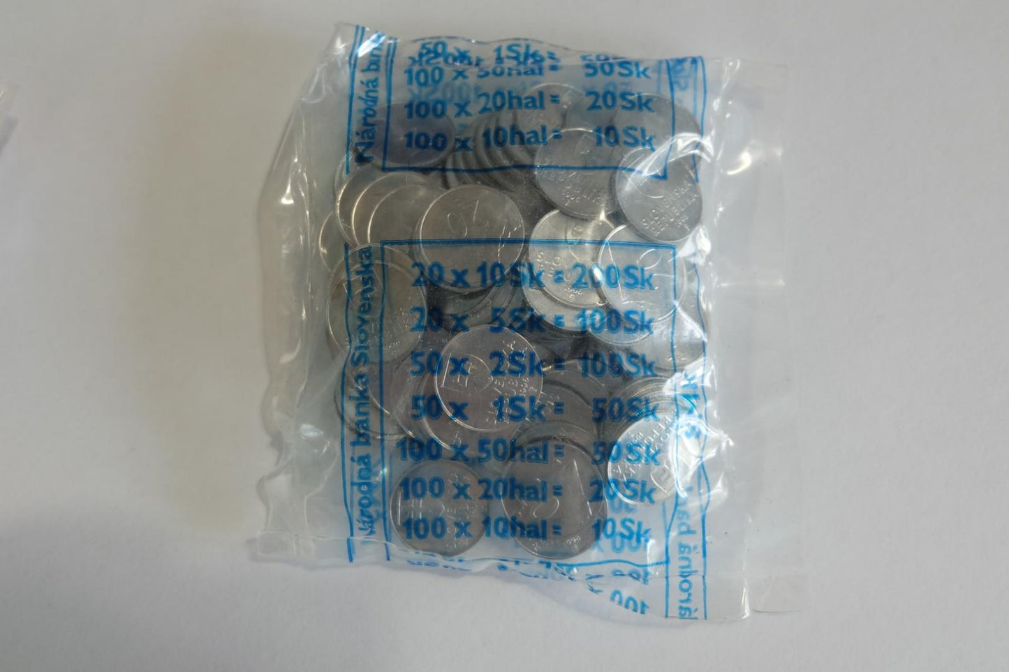 20 Halierov Set mincí 1996 v originál bankovom sáčku UNC